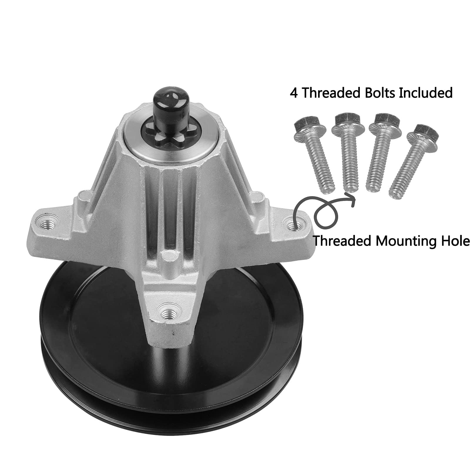 Fourtry spindle grease fitting close-up for convenient routine lubrication
