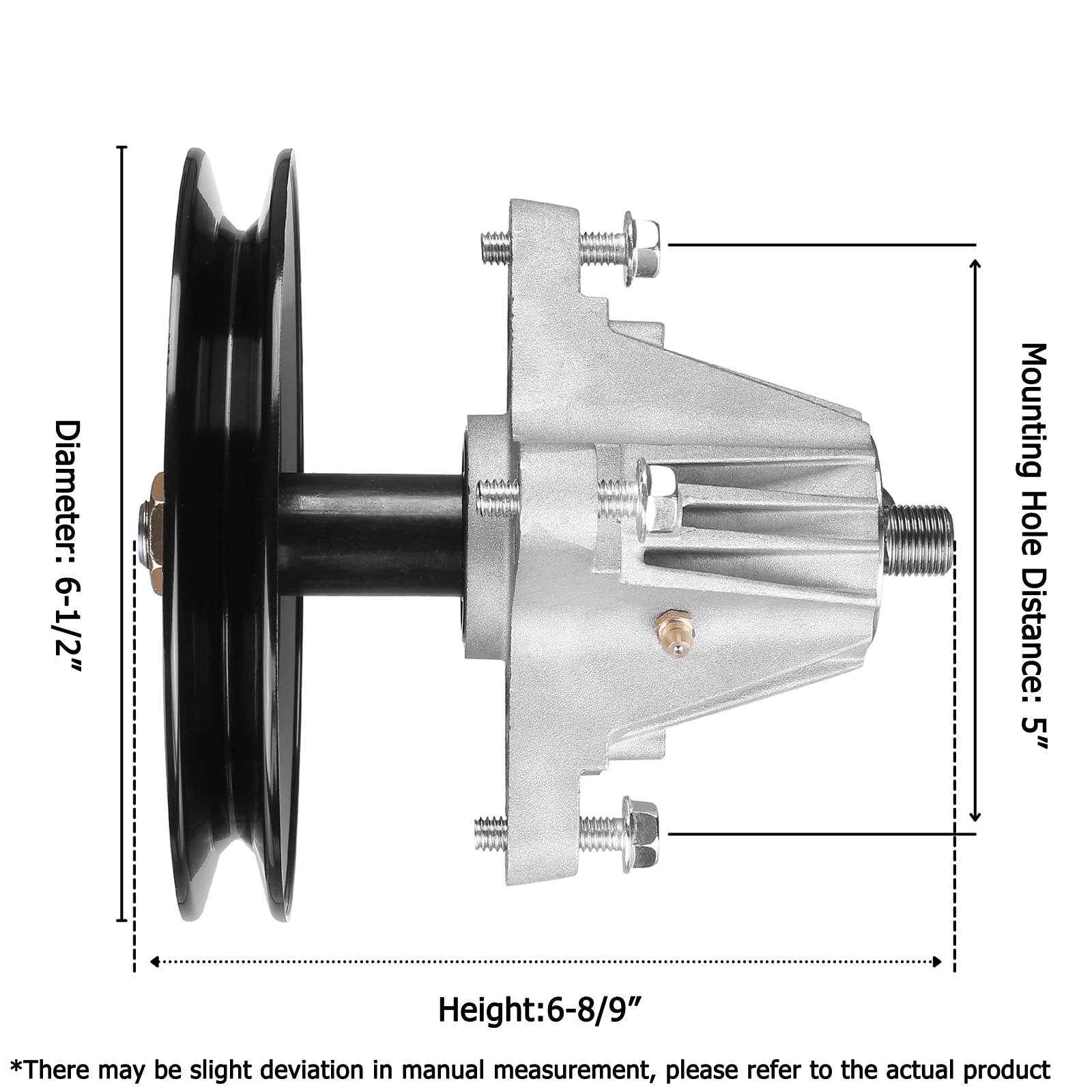 Fourtry spindle top detail showing star-shaped hub and secure blade engagement