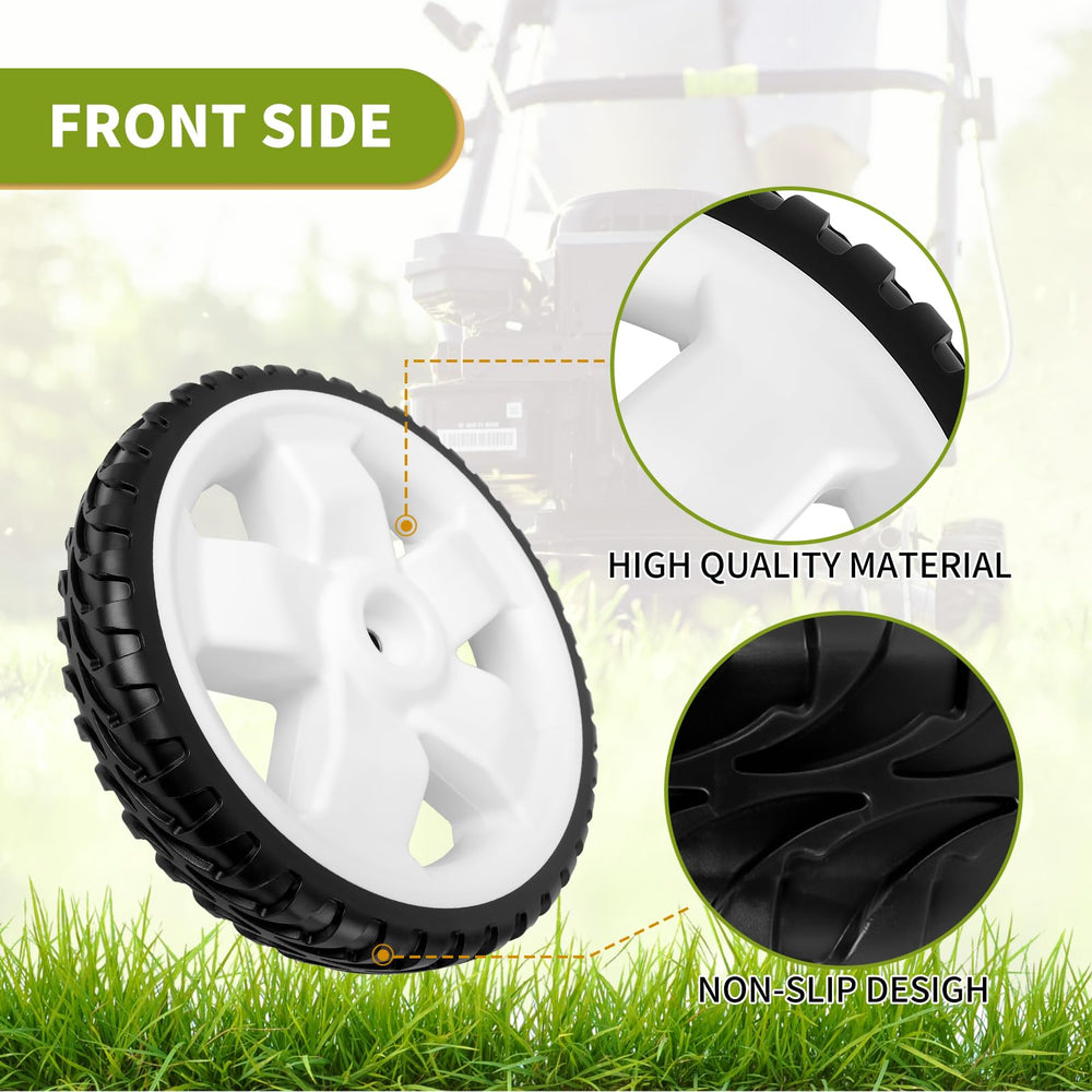 Fourtry wheel side profile showing integrated metal bushing for smooth rotation