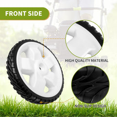 Fourtry wheel side profile showing integrated metal bushing for smooth rotation