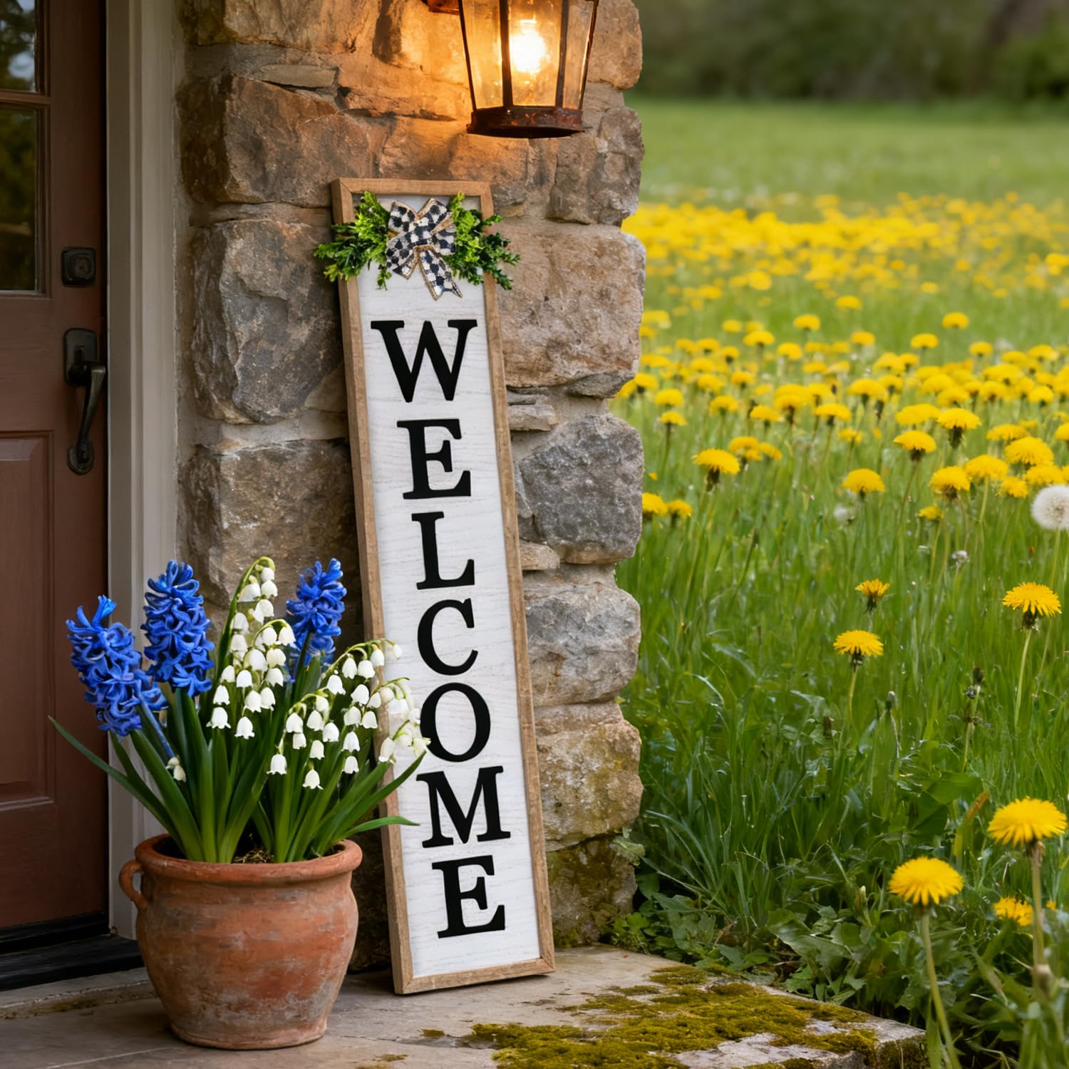 Foutcheou styled with seasonal decor showing versatile porch styling