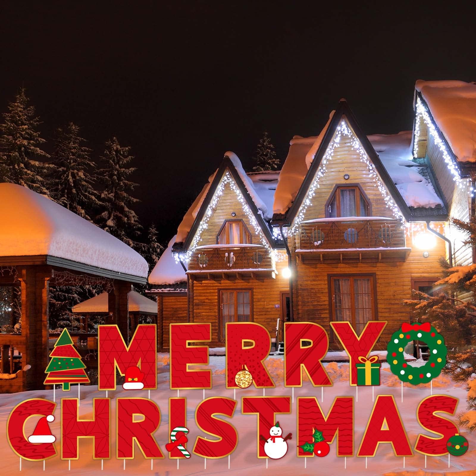 Fovths front packaging view showing red MERRY CHRISTMAS letters for instant curb appeal