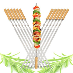 FOWUTAS full 12-piece skewer set front view showing size and capacity benefit