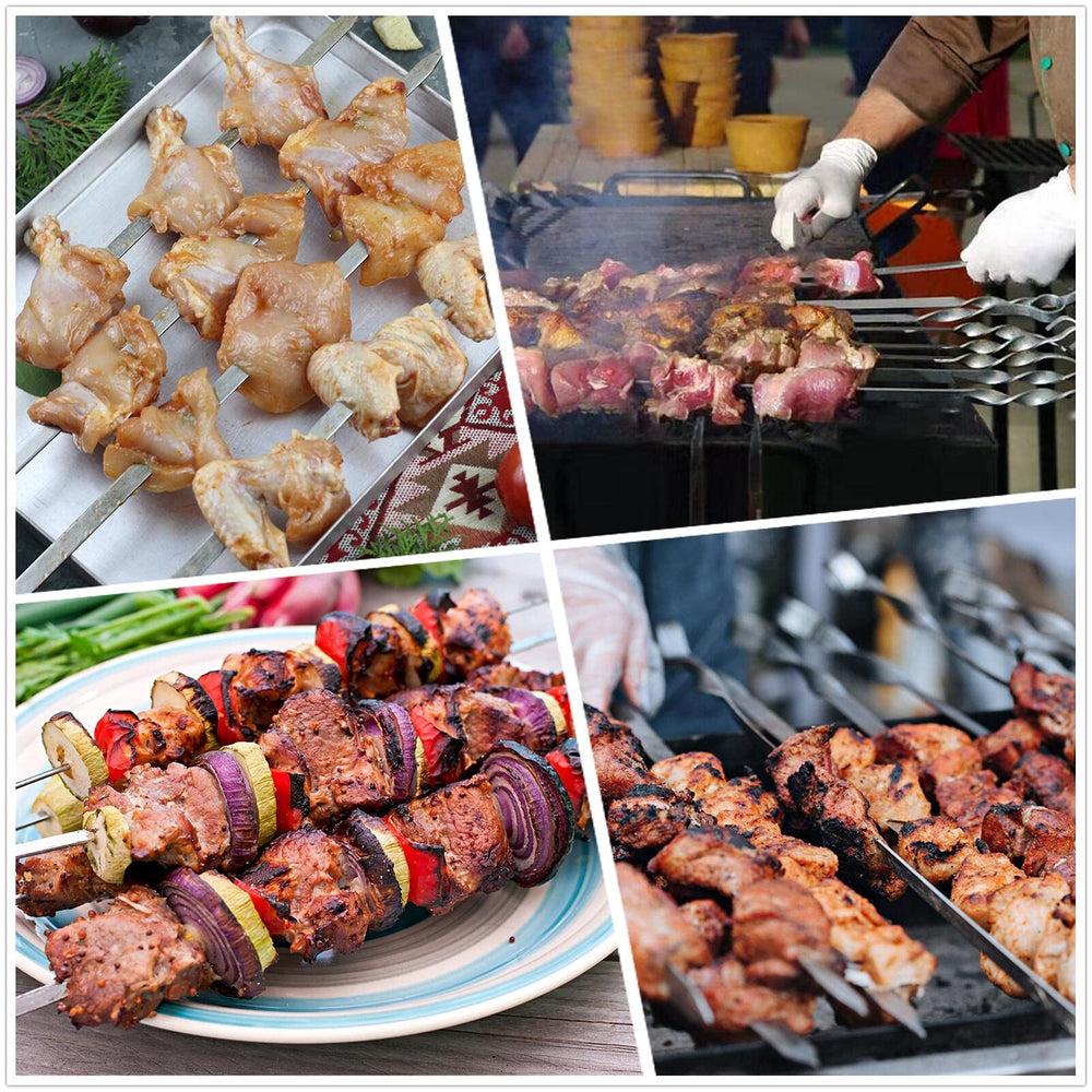 FOWUTAS skewers beside a ruler showing 22-inch length for large foods