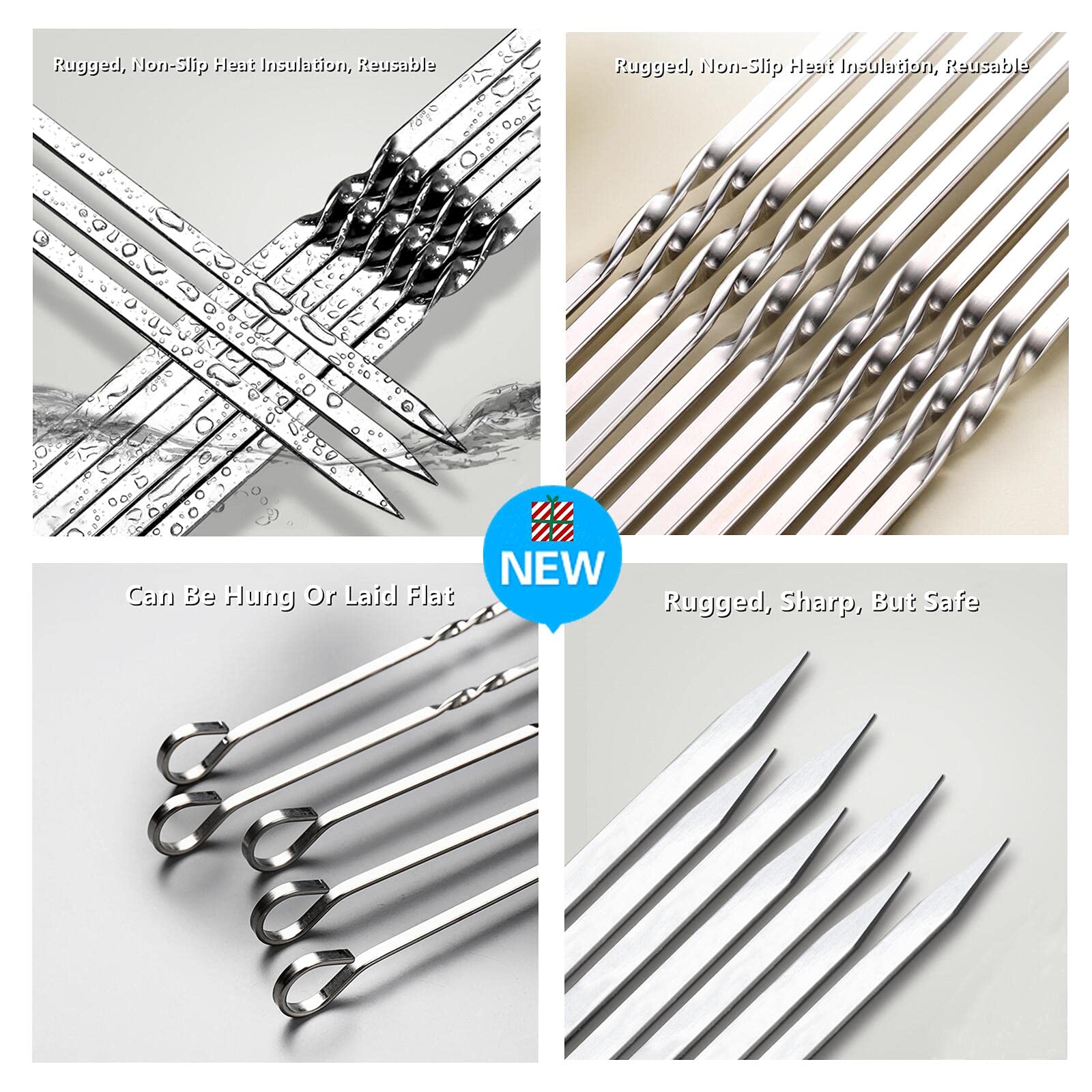 FOWUTAS V-shaped tip close-up for easy piercing and cleaner skewering