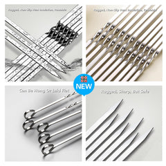 FOWUTAS V-shaped tip close-up for easy piercing and cleaner skewering