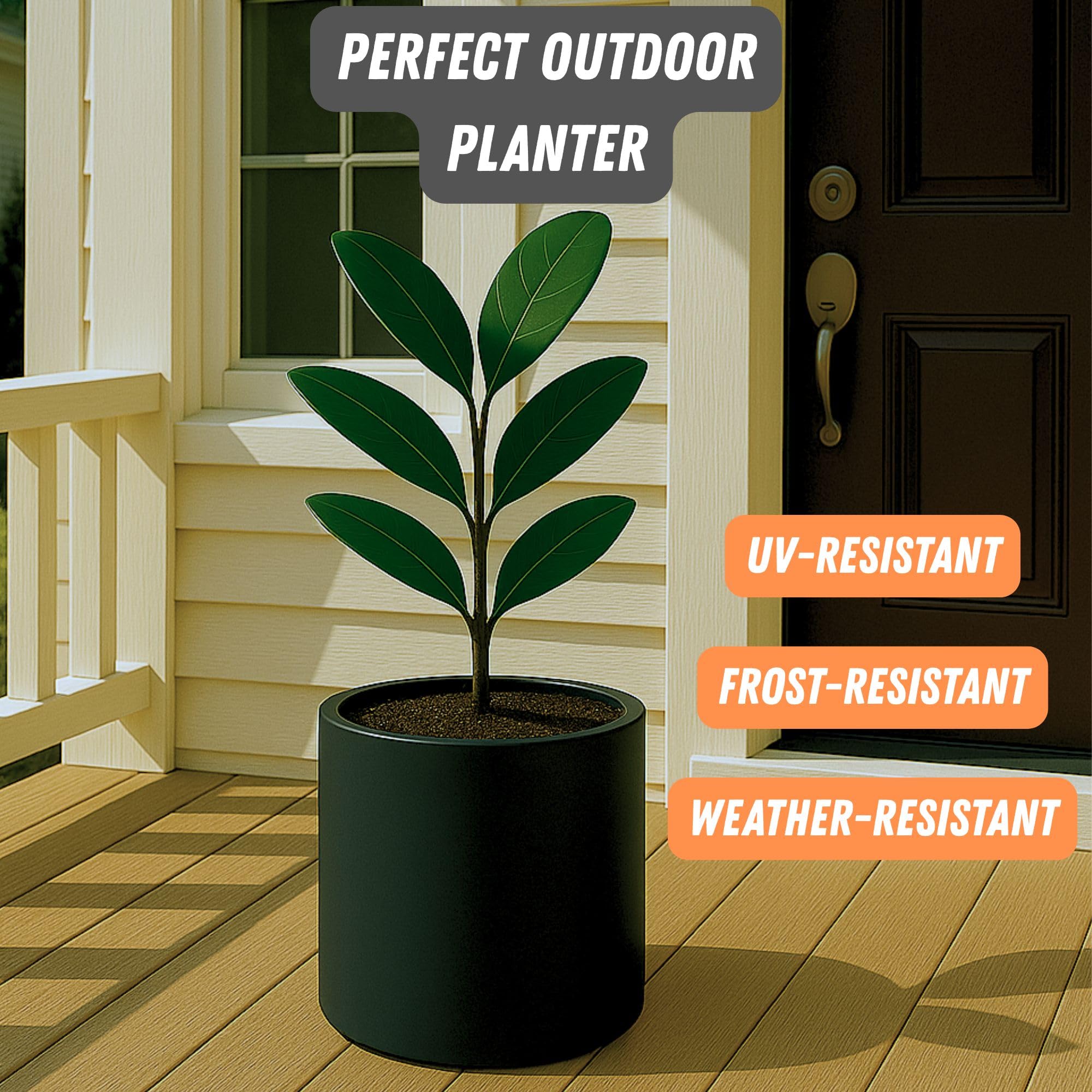Fox & Fern planter next to tape measure showing dimensions for confident sizing