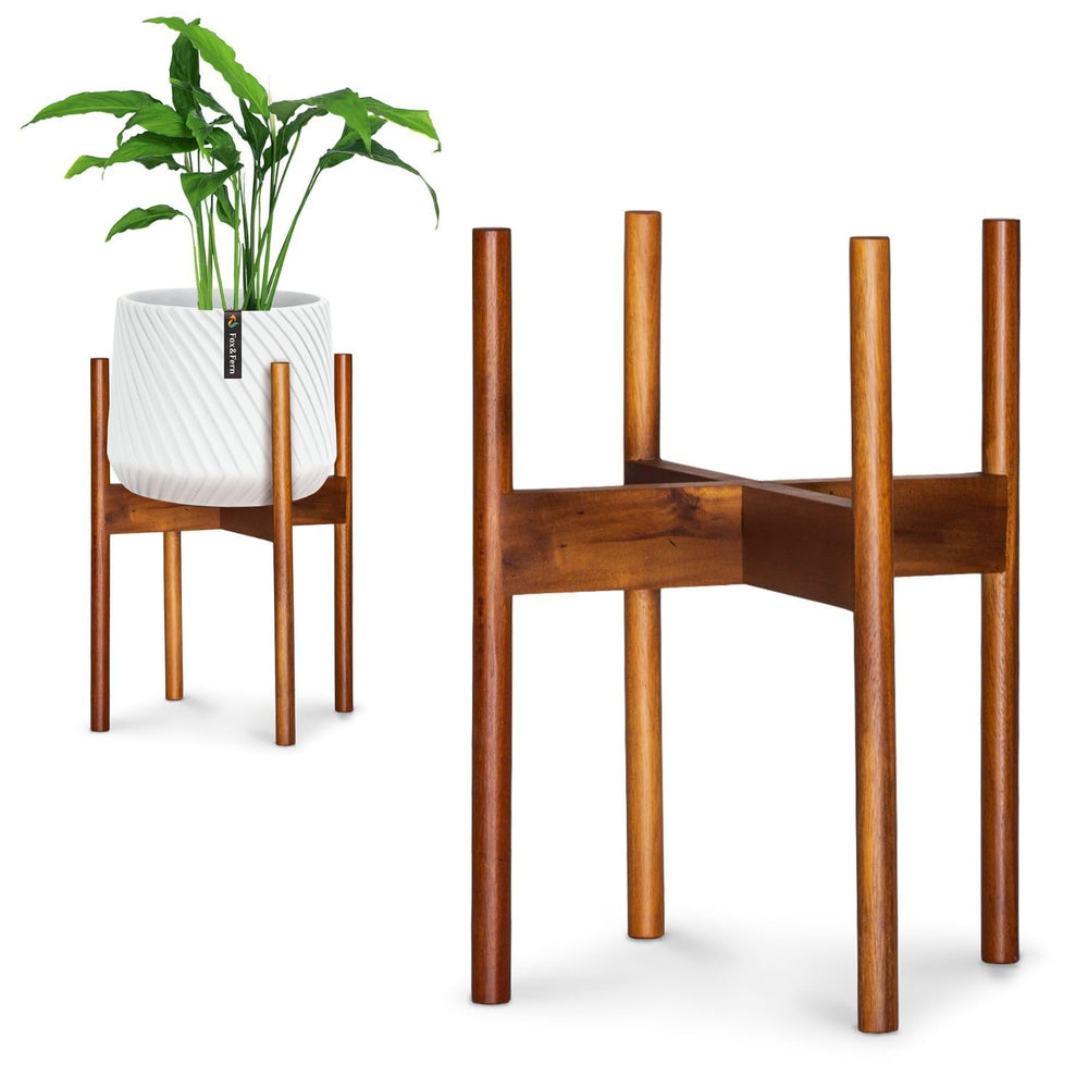 Fox & Fern front view plant stand showing stable modern support and style