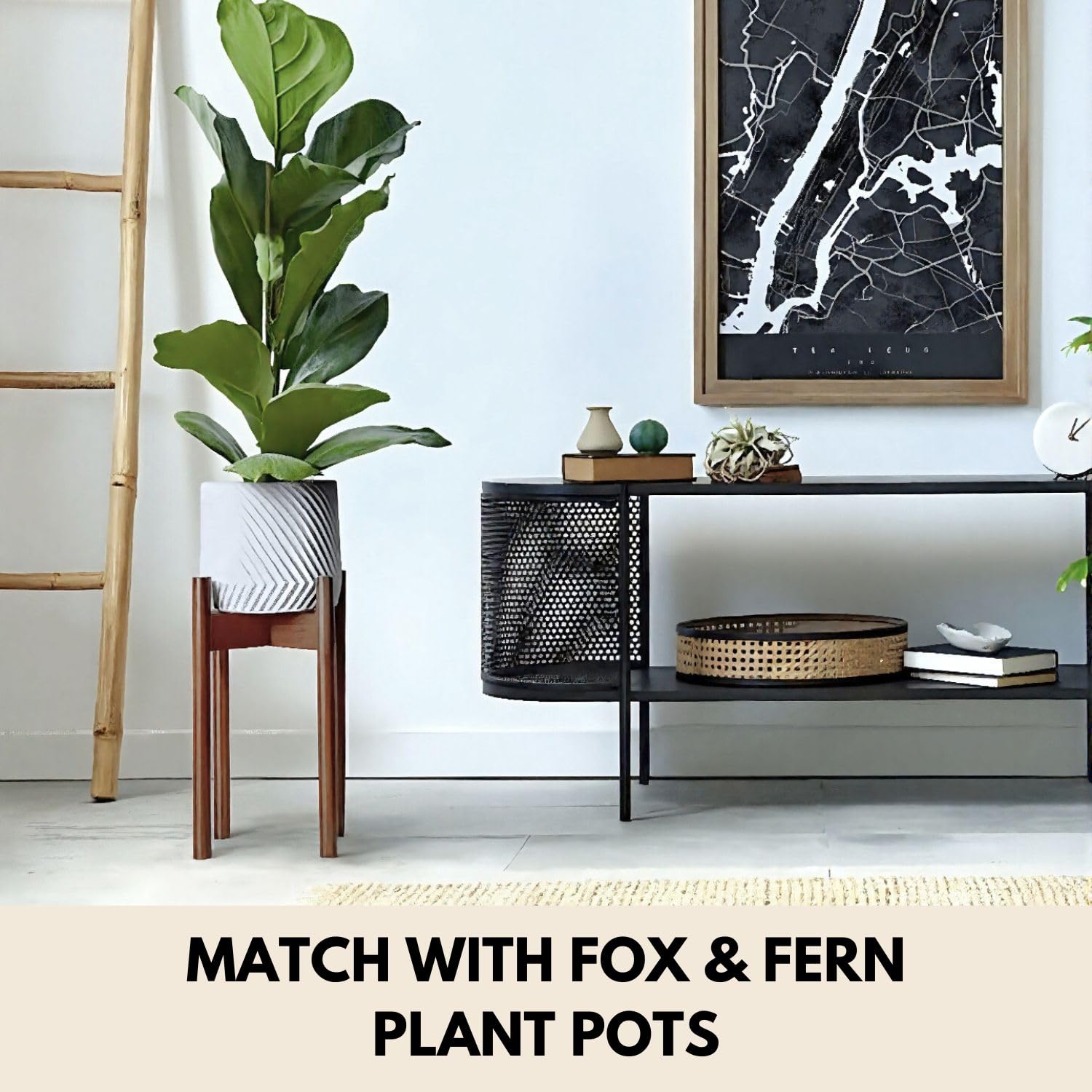Fox & Fern leg join plug-in detail illustrating easy assembly and wobble-free hold