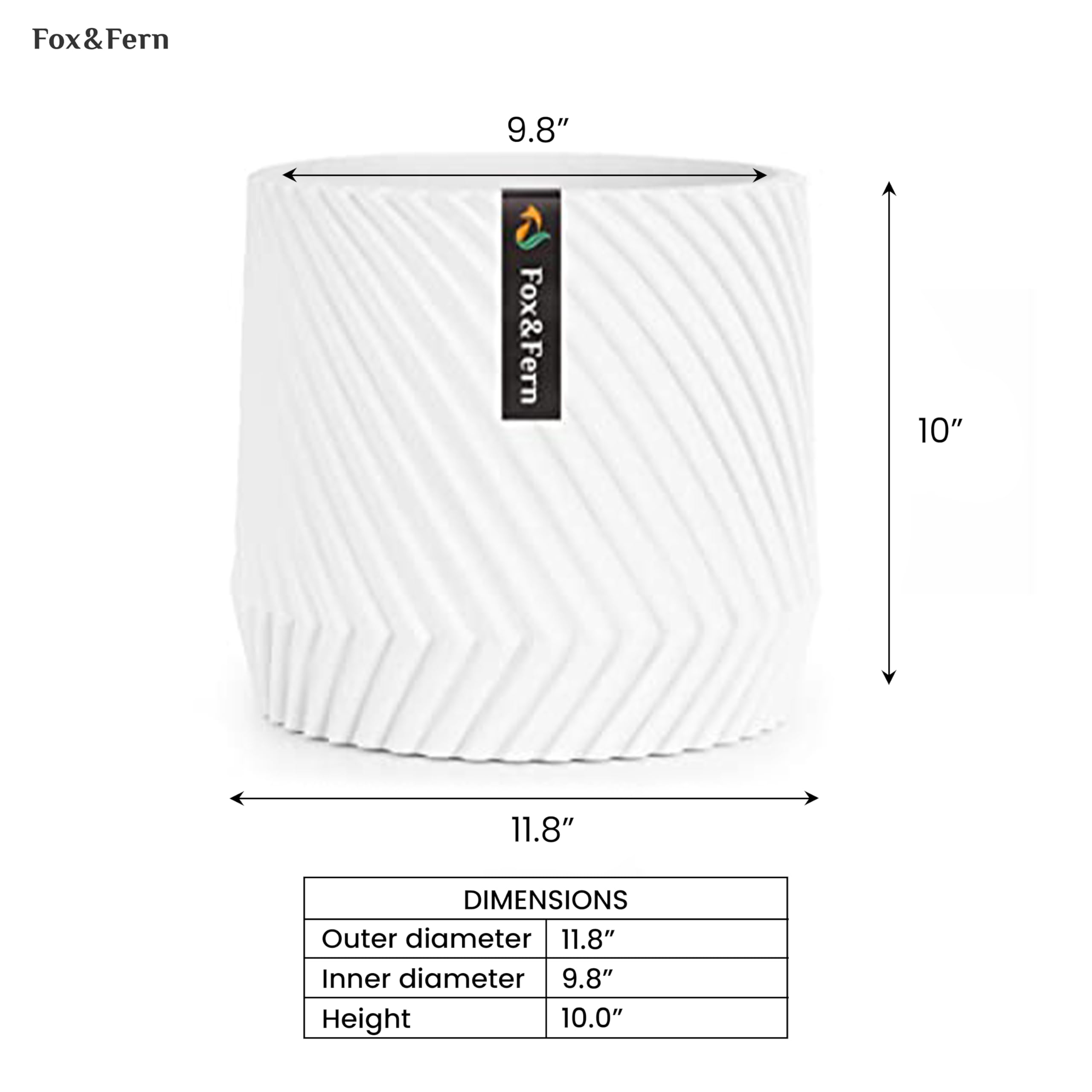 Fox & Fern planter drainage plug detail demonstrating easy indoor/outdoor control