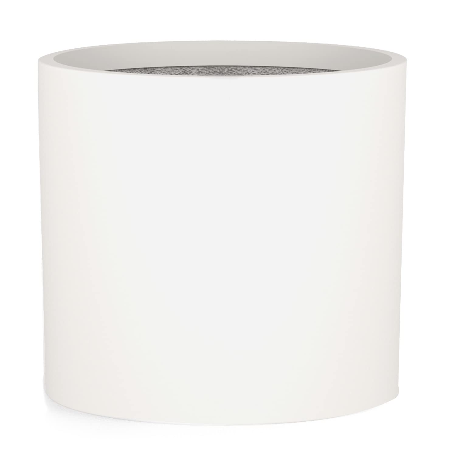 Fox & Fern front view matte white planter showing clean silhouette and curb appeal
