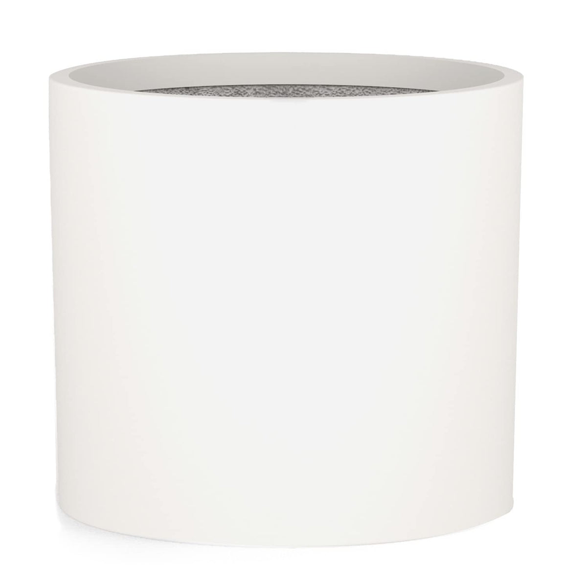 Fox & Fern front view matte white planter showing clean silhouette and curb appeal