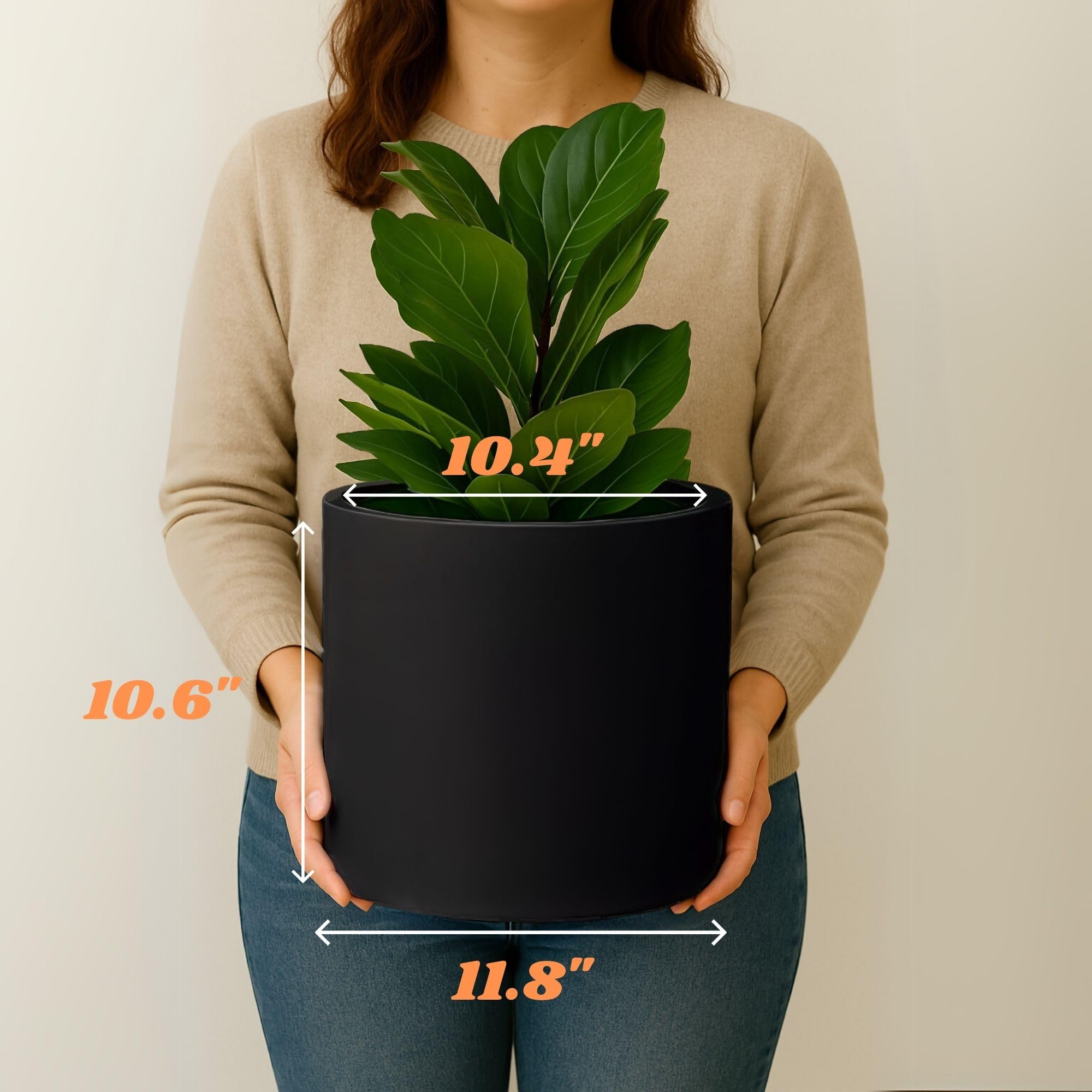 Fox & Fern planter paired on Acacia stand demonstrating elevated display and coordinated design