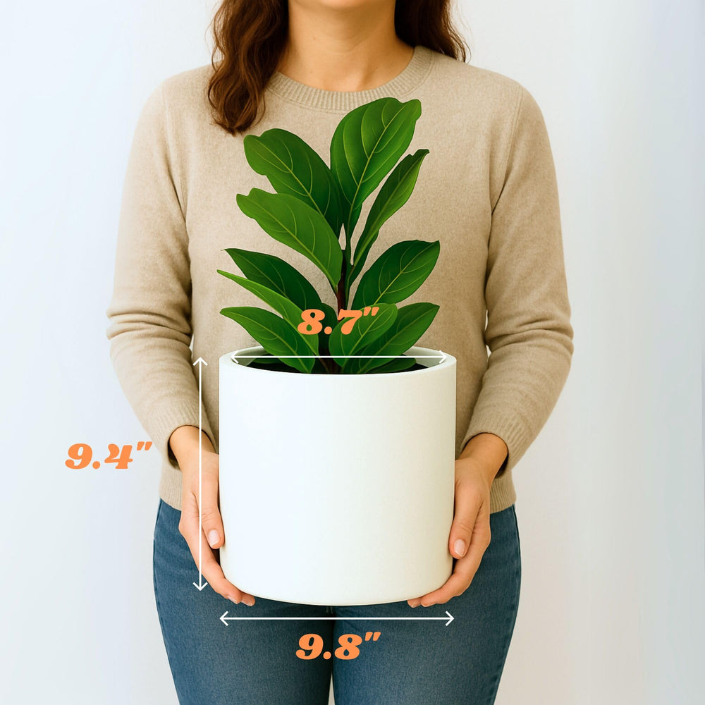 Fox & Fern planter on balcony, illustrating frost- and UV-resistant outdoor suitability