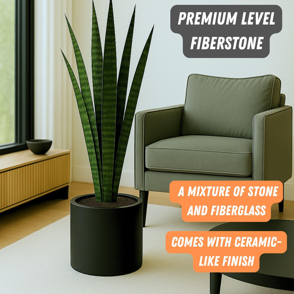 Fox & Fern planter side profile with measurements visible for size clarity and placement confidence
