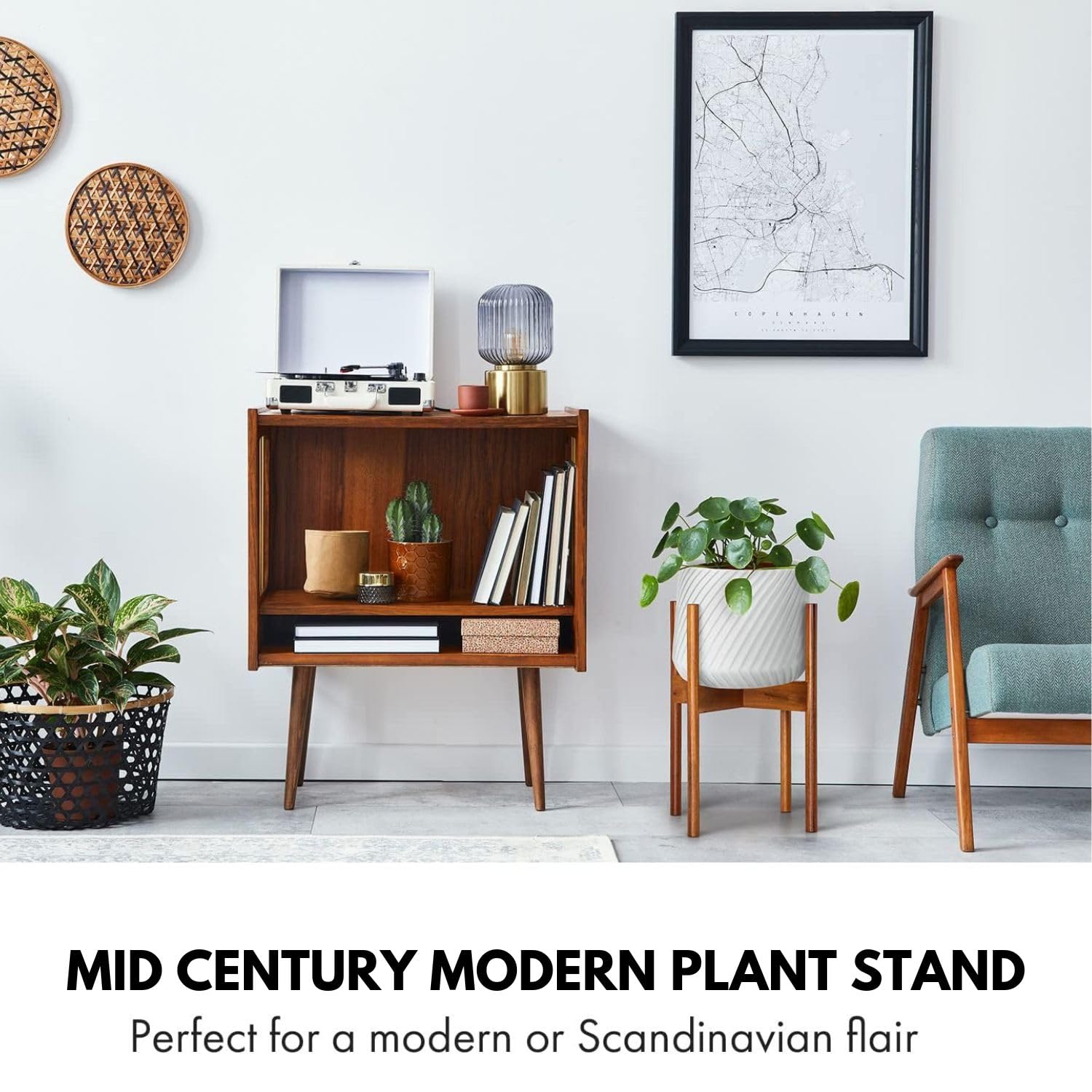 Fox & Fern side profile highlighting tapered legs and mid-century silhouette benefit