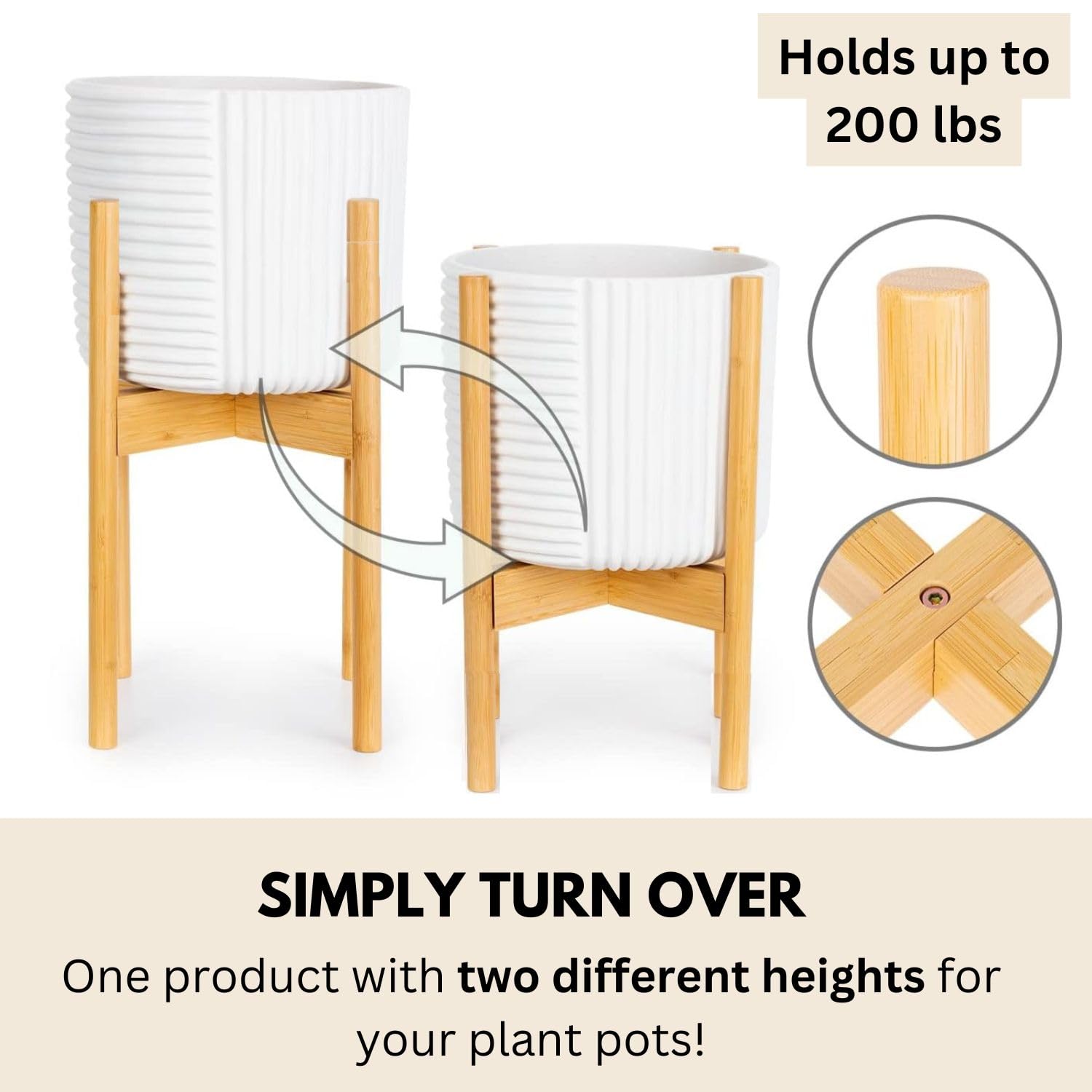 Fox & Fern inverted stand height option demonstrates flexible display