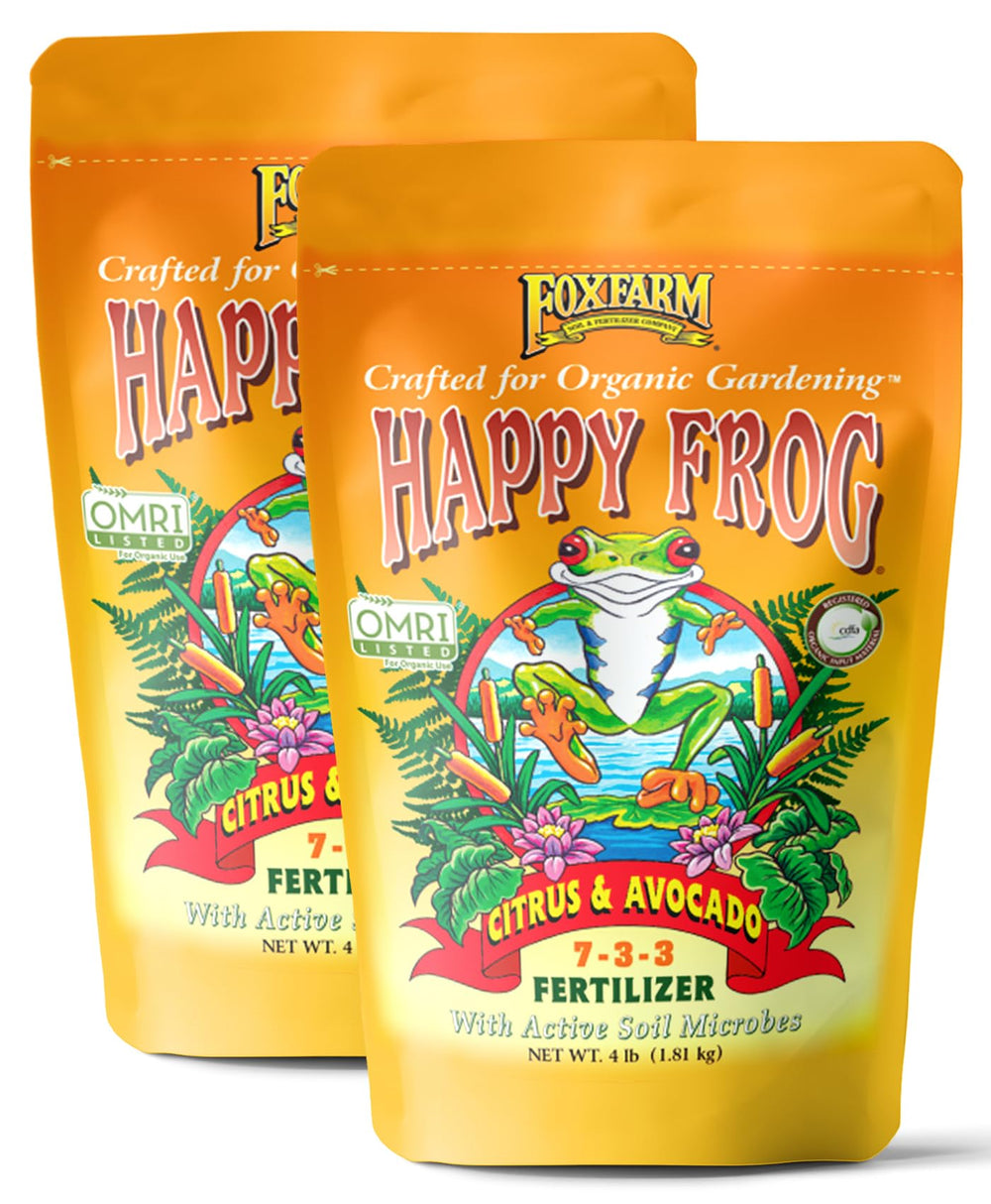 FoxFarm Happy Frog front pack showing product and organic benefit