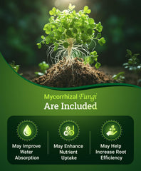 FoxFarm Happy Frog root zone cutaway showing microbes aiding uptake