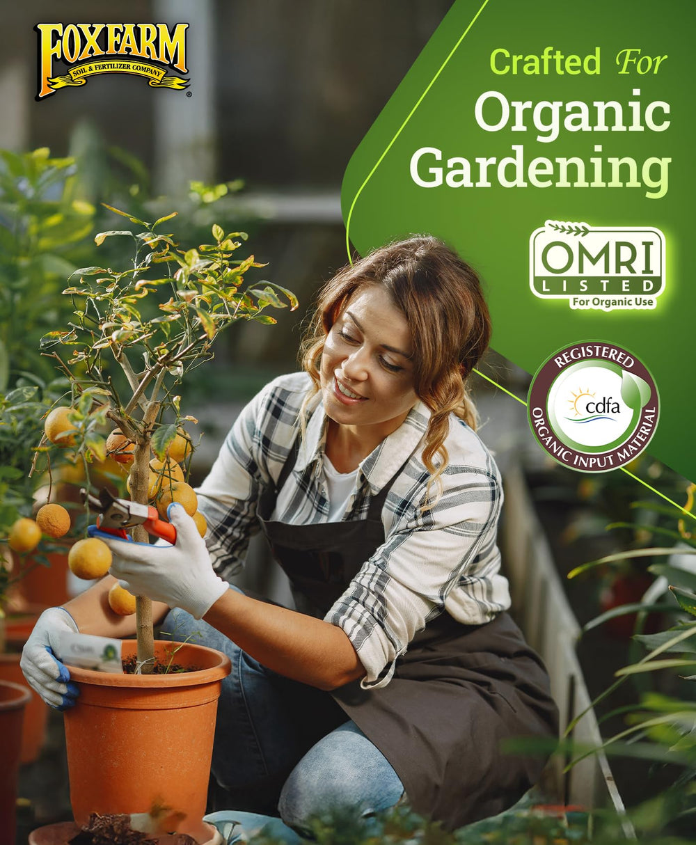 FoxFarm used in garden row boosting vegetable plant vigor