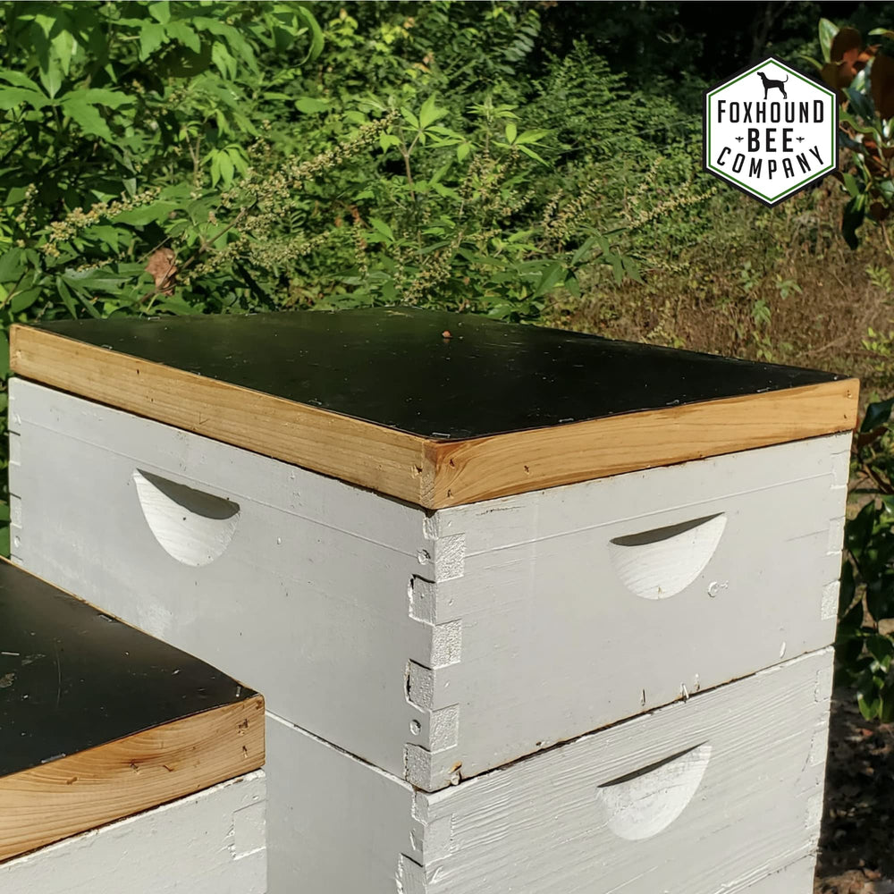 Foxhound Bee Company glued and stapled joints detail showing durable construction benefit