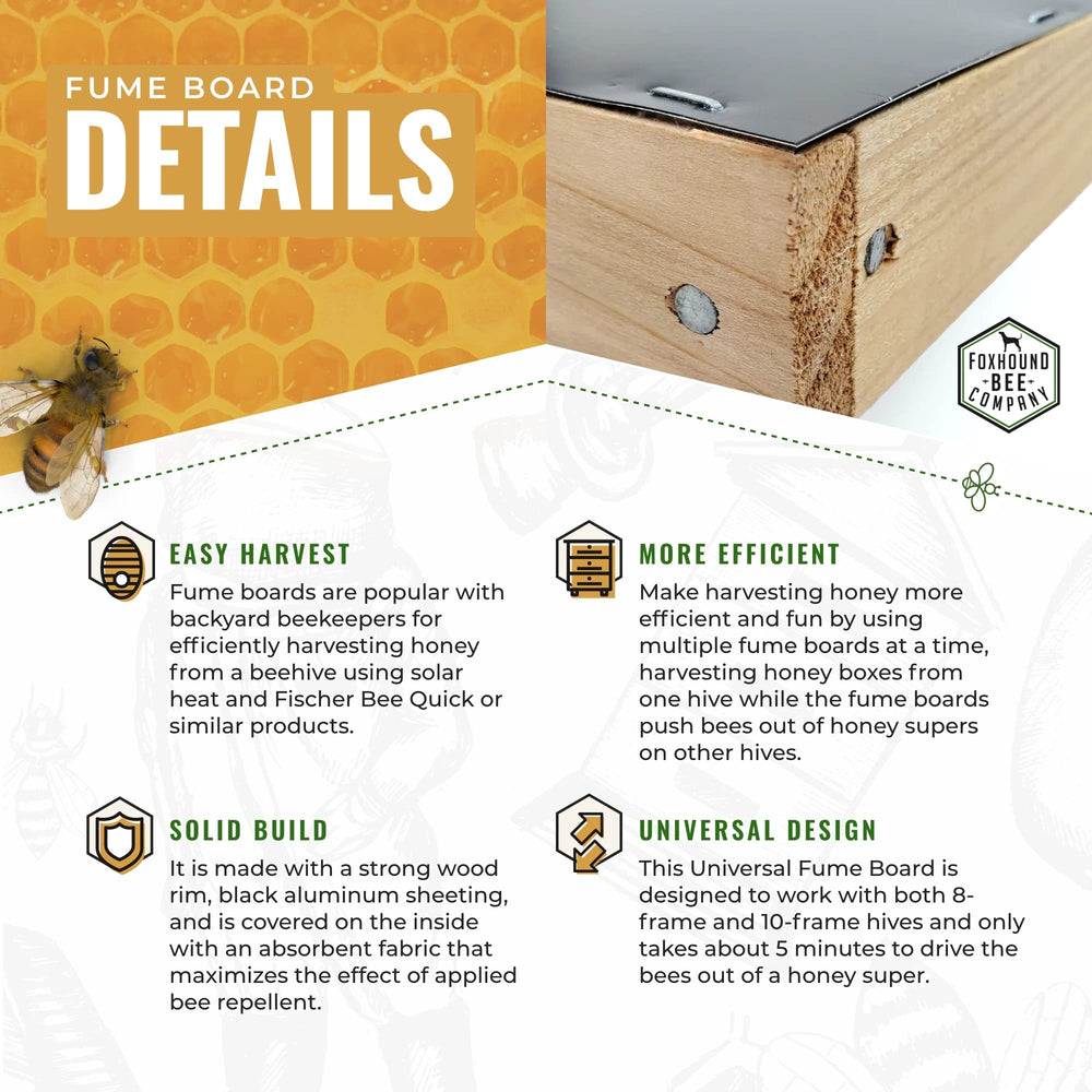 Foxhound Bee Company board installed on Langstroth hive demonstrating universal fit benefit