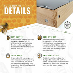 Foxhound Bee Company board installed on Langstroth hive demonstrating universal fit benefit