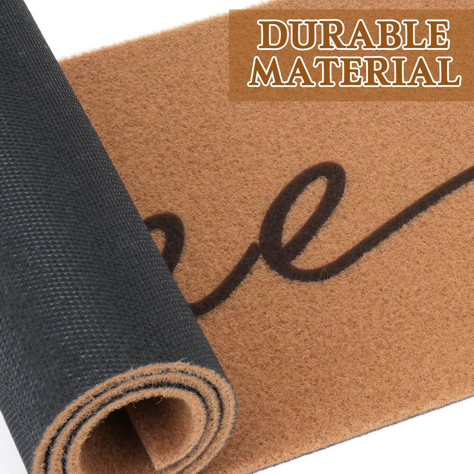 Foxtell mat in use at a front porch, keeps floors cleaner
