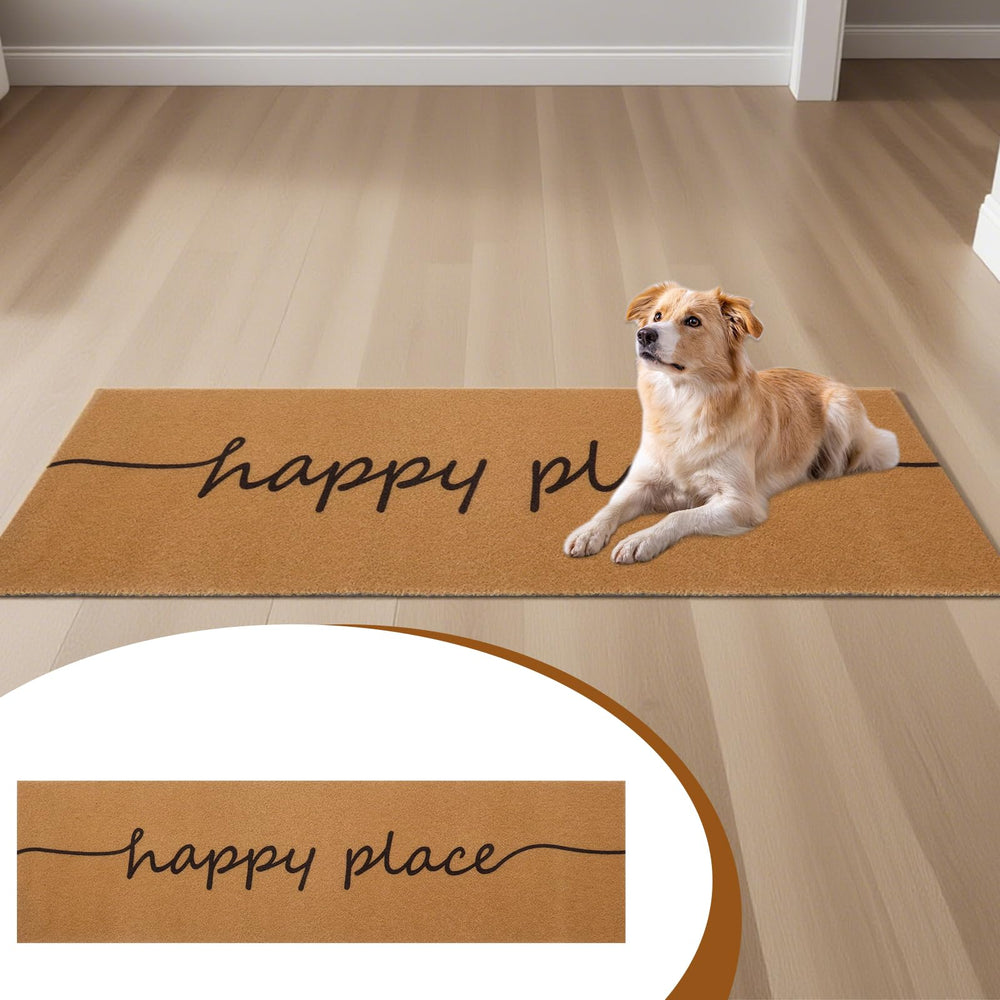 Foxtell mat next to shoes showing 60 x 16 inch size advantage