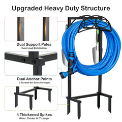 FOYUEE thick 7-inch ground spikes close-up for superior soil grip and stability