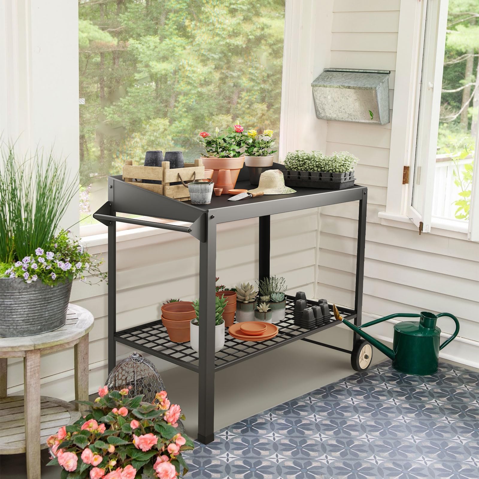 FOYUEE used as grill side table serving food during outdoor cookout