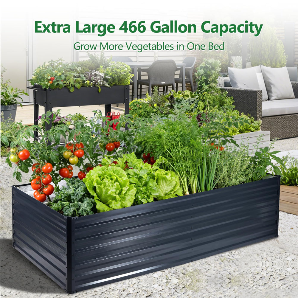 FOYUEE backyard lifestyle shot of planter in garden showing attractive, practical planting