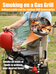 FOZHUANWU installed inside grill demonstrating easy fit and enhanced smoke flavor