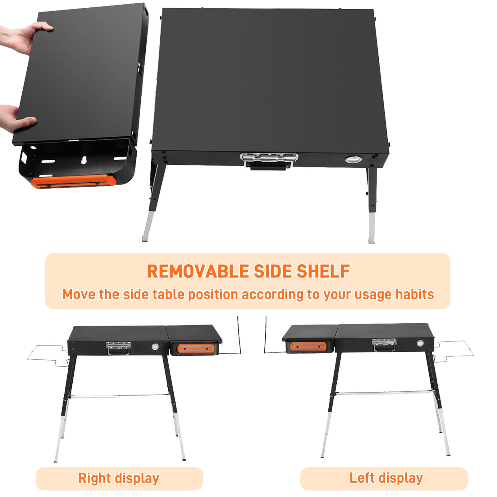 FOZHUANWU top platform holding a 22-inch griddle for secure fit