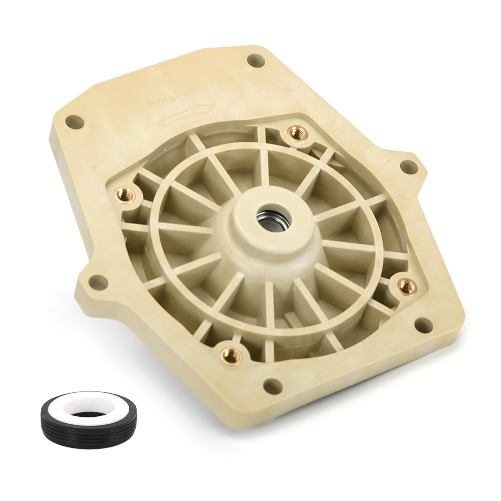 FQRANBO seal plate in pool equipment bay illustrating reliable pump maintenance