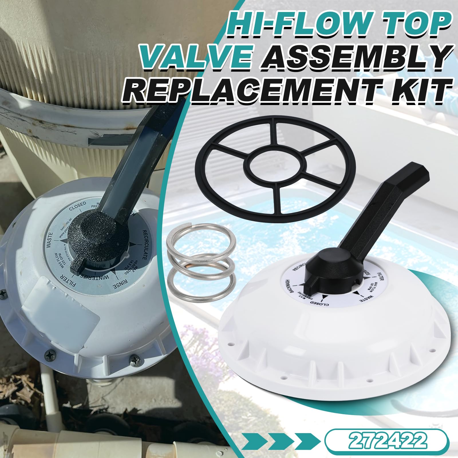 FQRANBO valve top held in hand for size comparison showing compact replacement design
