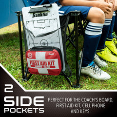 Franklin Sports bench folded inside travel bag ready for easy transport