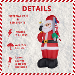 Fraser Hill Farm illuminated Santa at dusk providing bright nighttime visibility
