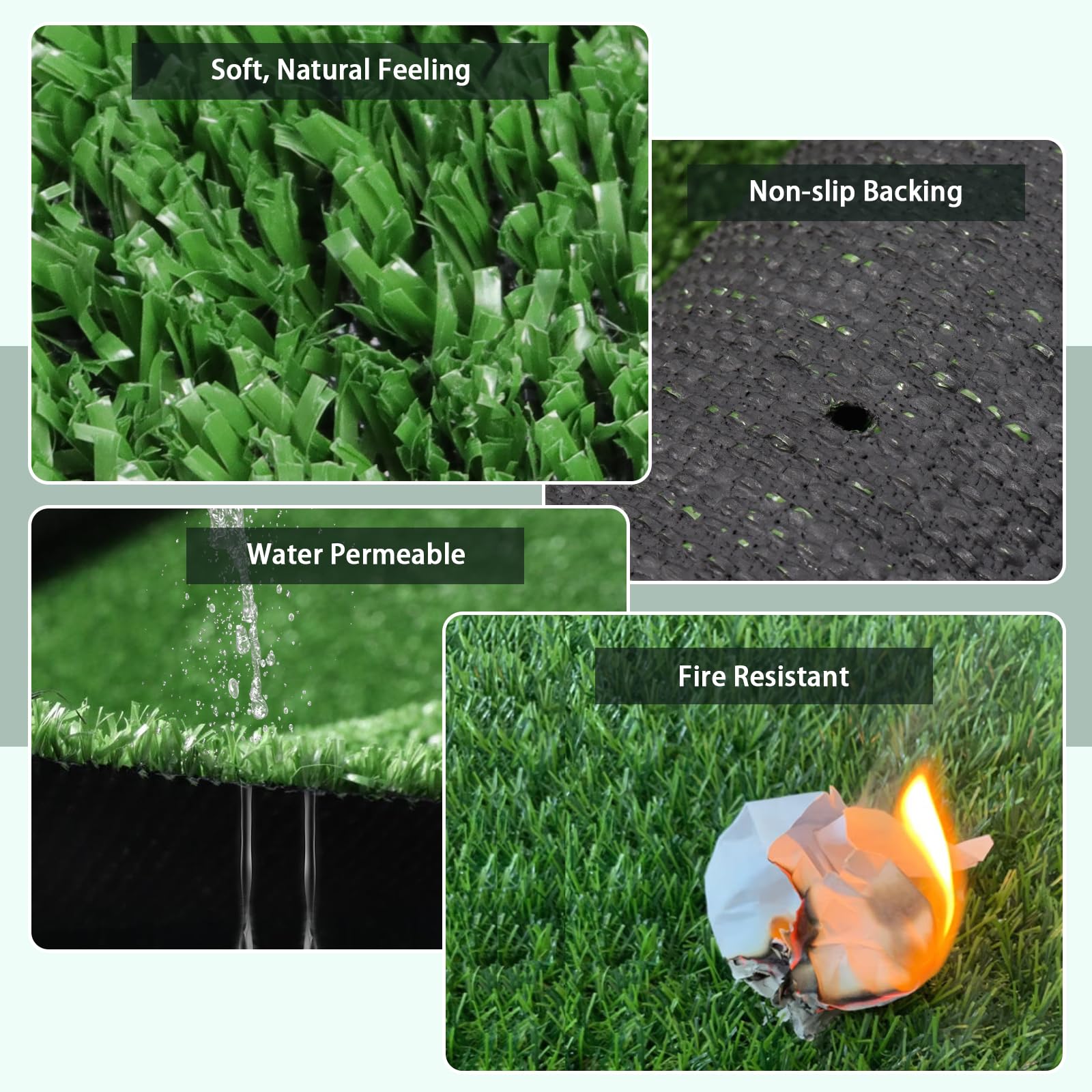 FREADEM close-up of turf fibers illustrating realistic texture and durable look benefit