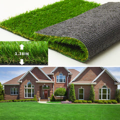 FREADEM front view of 4x6 turf mat showing lush green lawn benefit
