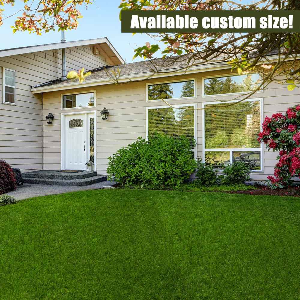 FREADEM rolled turf example showing available custom size options