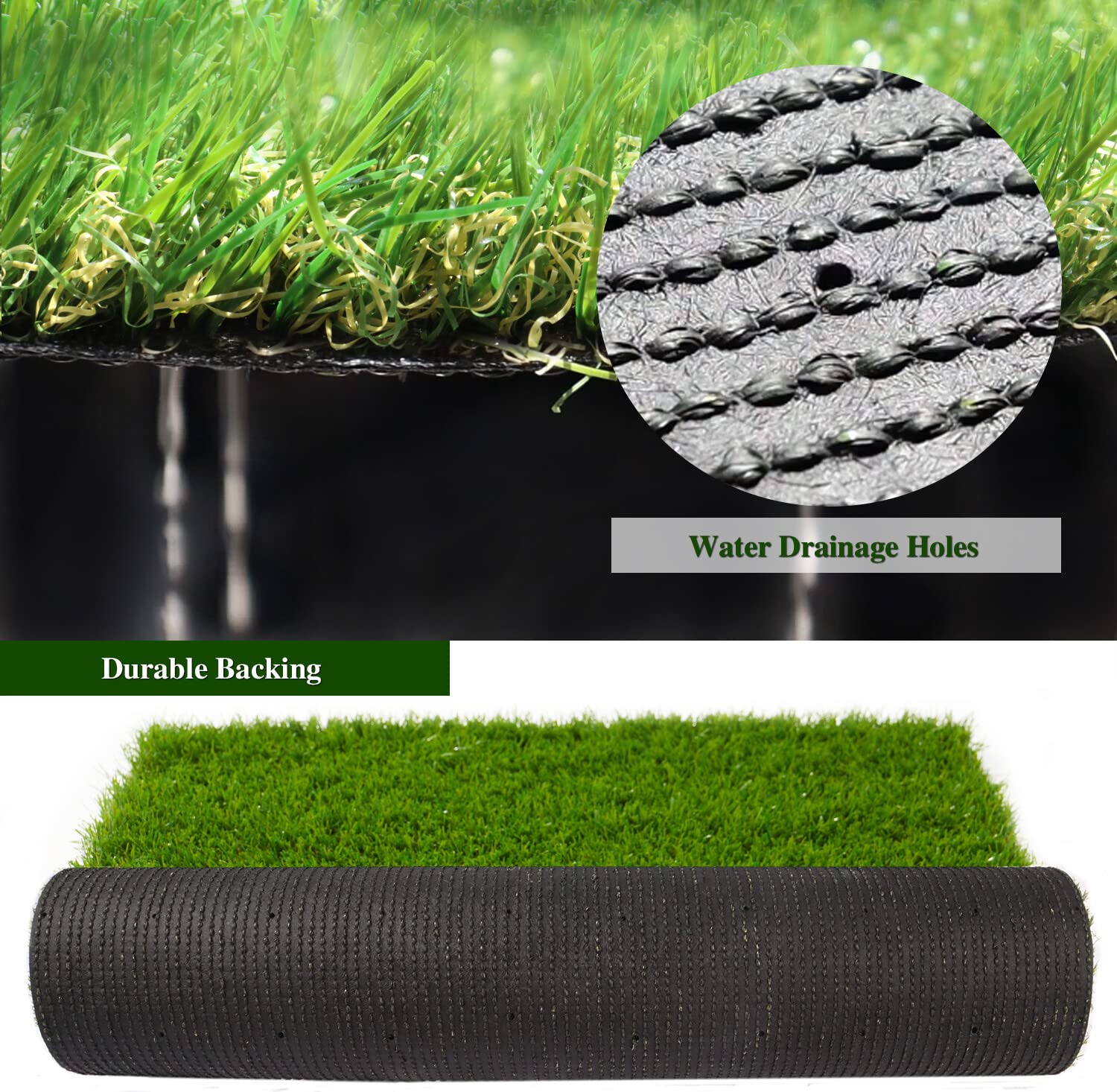 FREADEM turf next to ruler illustrating 4x6 dimensions for planning