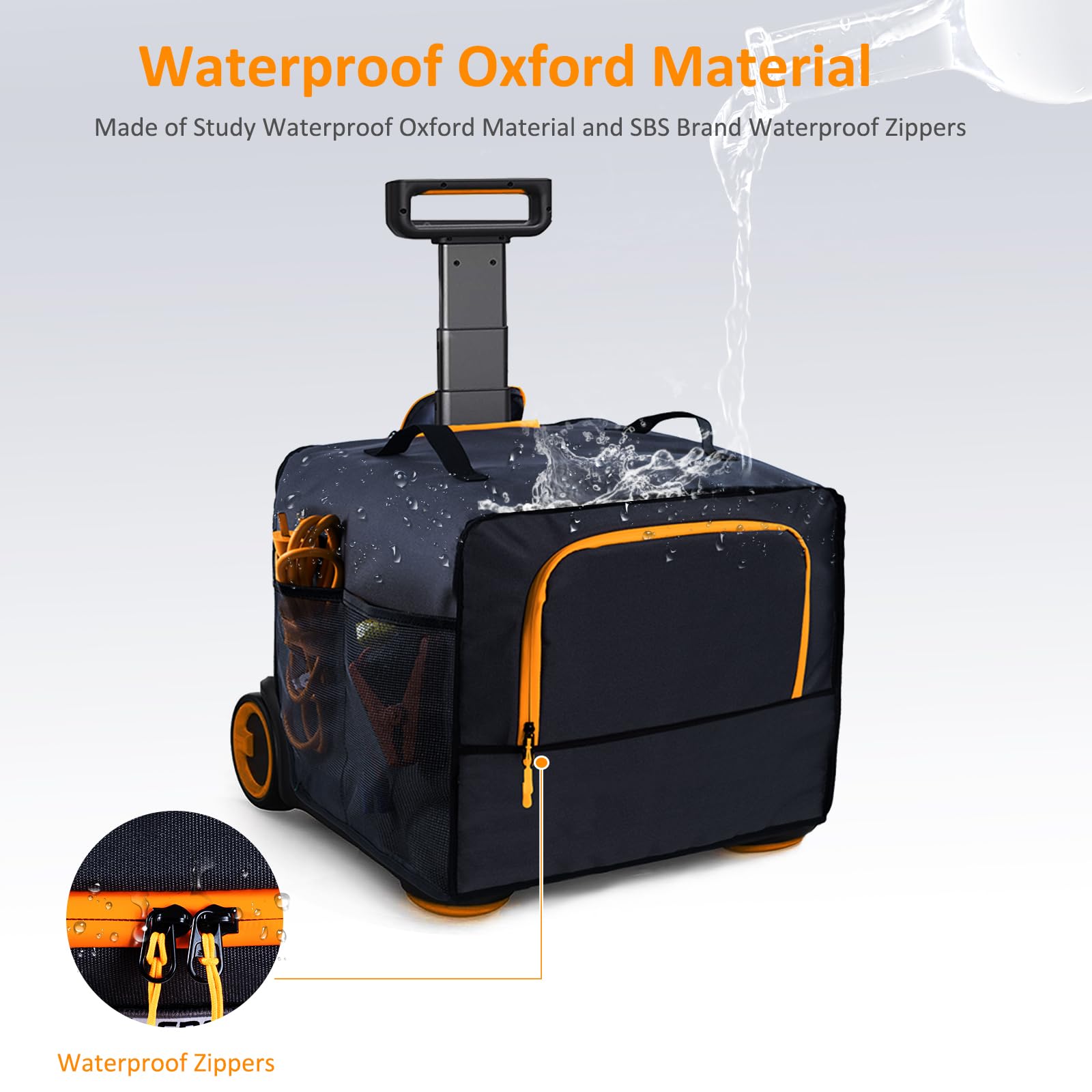 FRECOLSH bottom Velcro straps securing cover to Jackery for stable transport