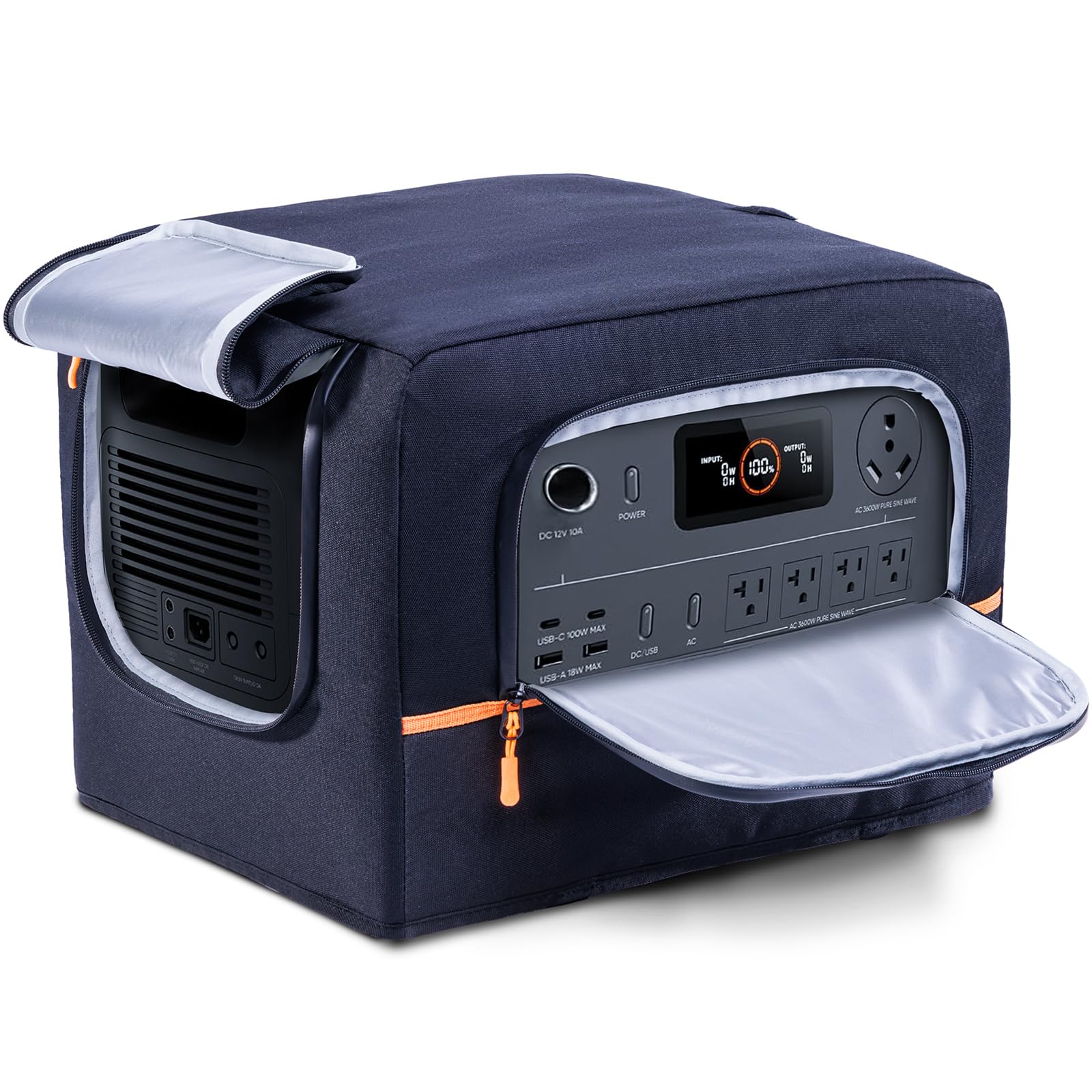 FRECOLSH front view showing snug fit and full protection for Jackery HomePower 3000