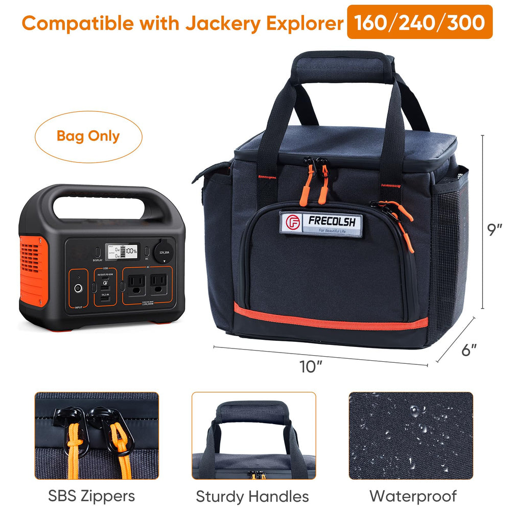 FRECOLSH front pocket holding adapters and cords for tidy accessory storage