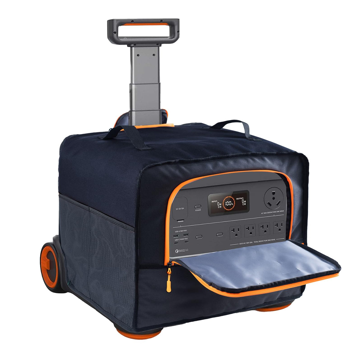 FRECOLSH front view on Jackery generator showing full coverage and protection