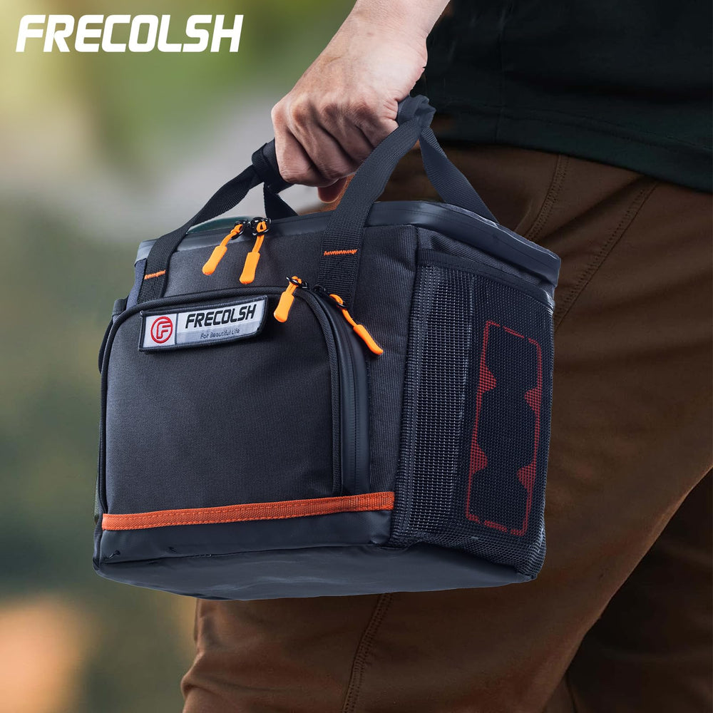 FRECOLSH case charging Jackery inside allowing safe operation while protected