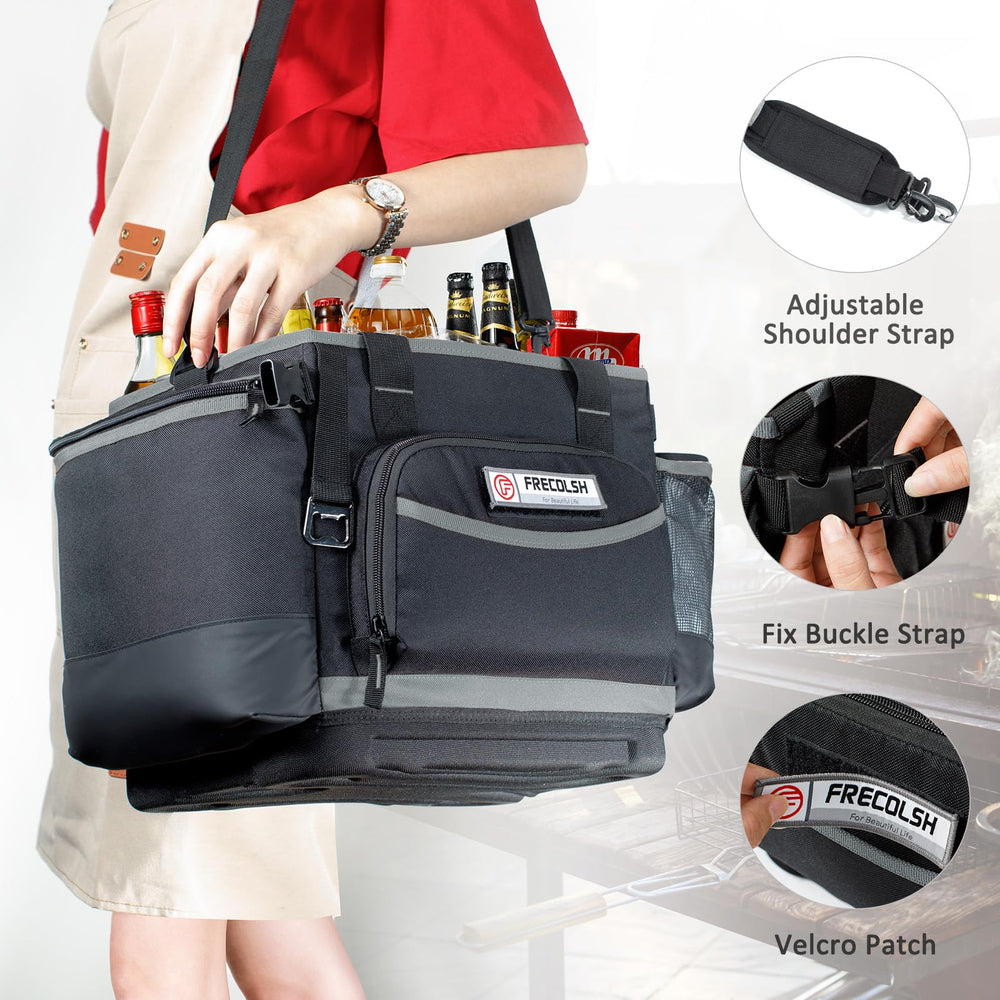 FRECOLSH insulated drink pocket holding chilled cans, keeping beverages cold outdoors