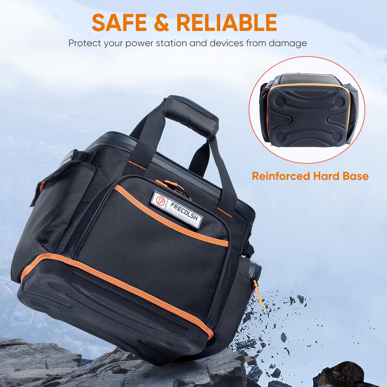 FRECOLSH side pocket holding cables for quick access and neatness