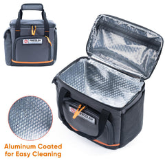 FRECOLSH top open showing interior pockets for organized accessories